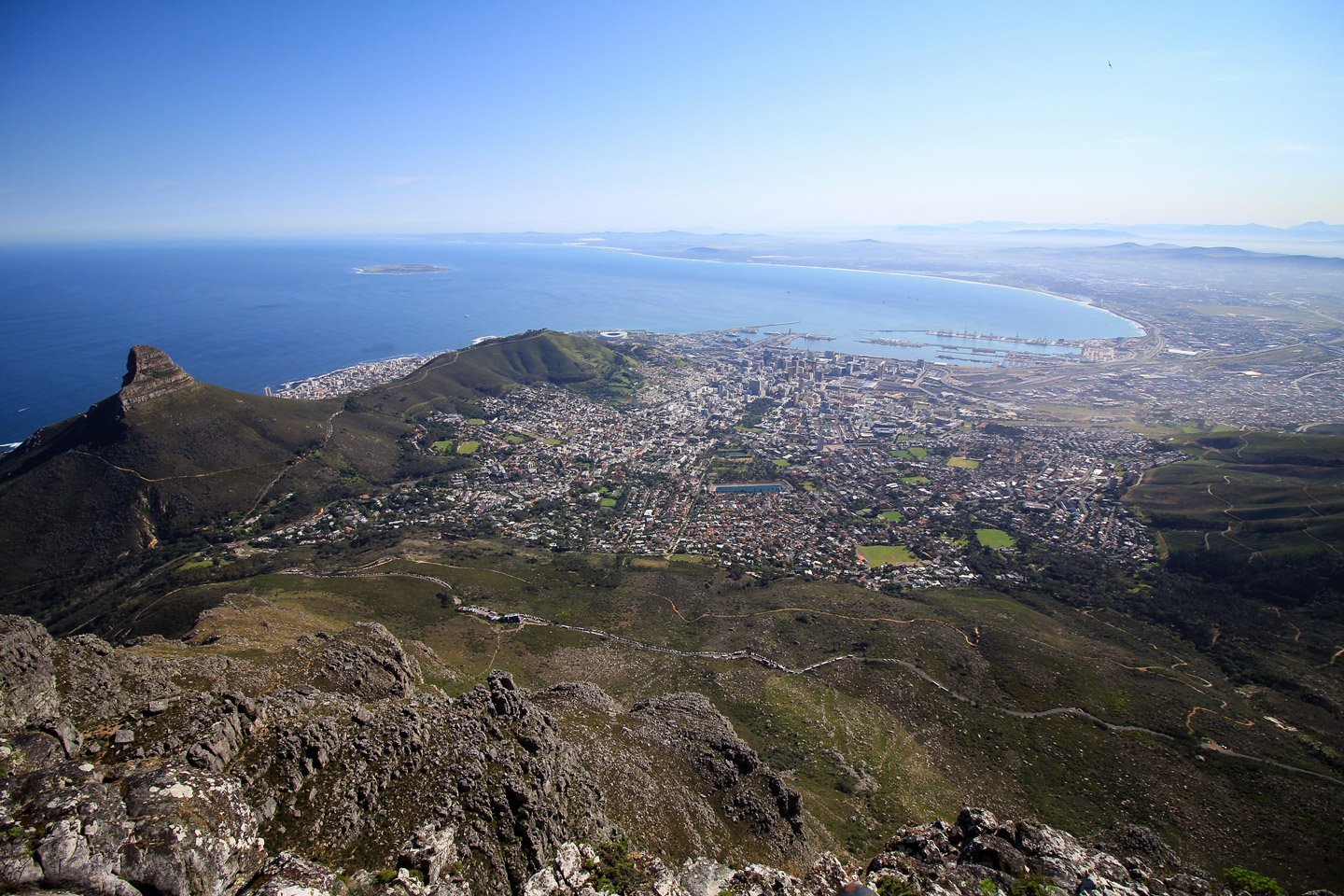 Vista de Cape Town, desde Table Mountain.