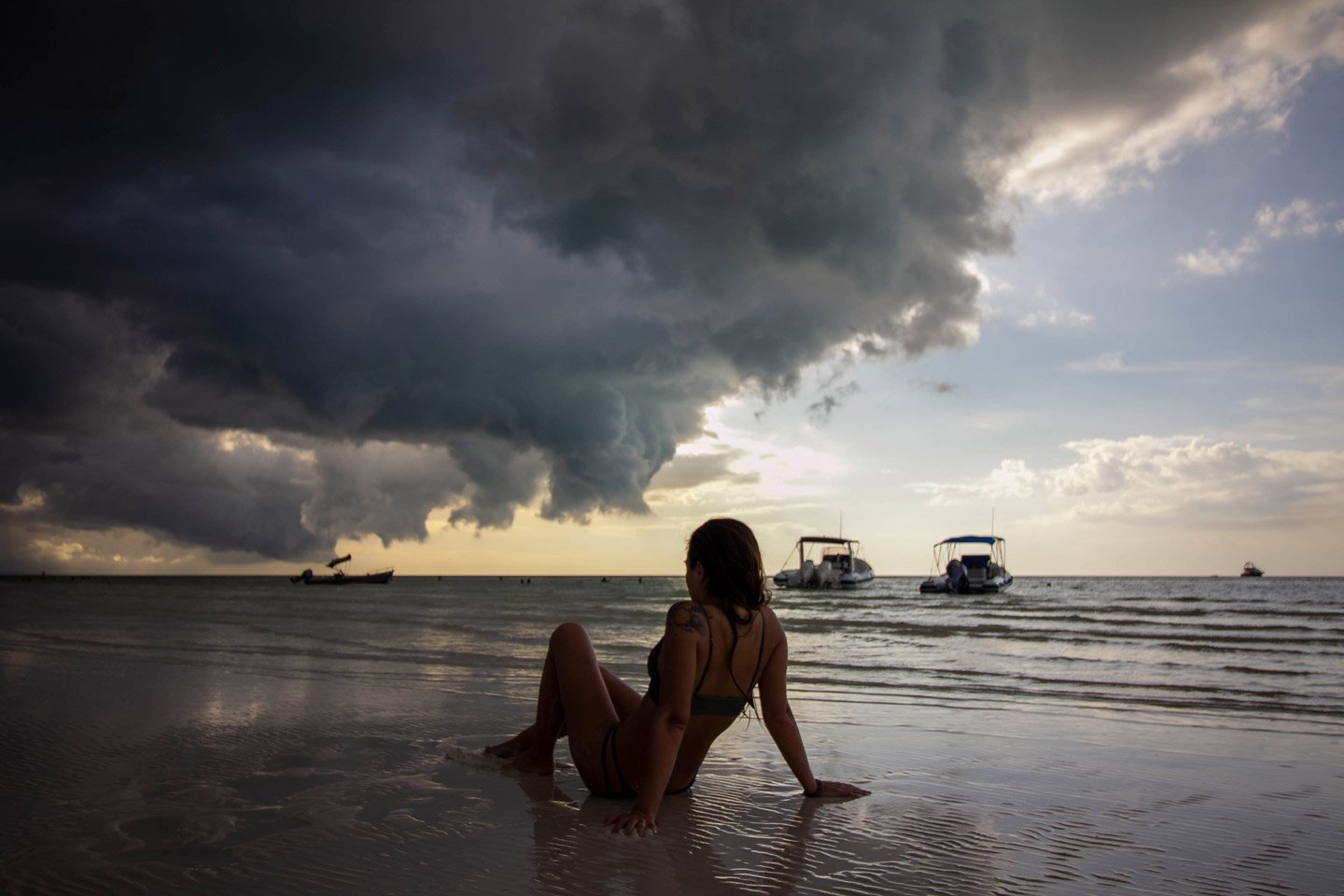 Esperando la tormenta en la isla de Holbox