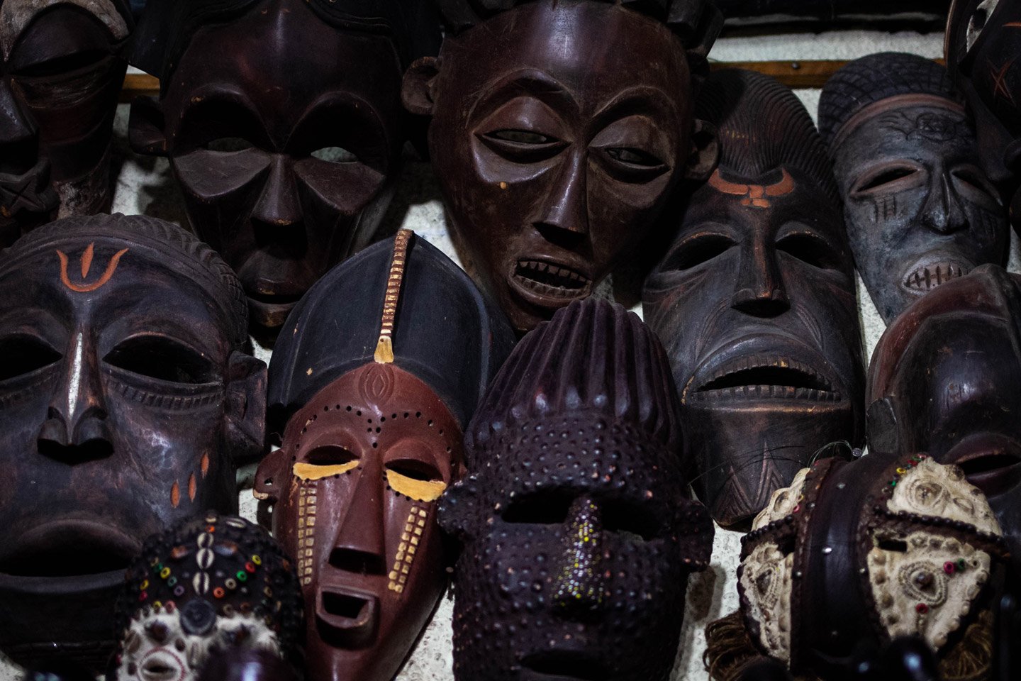 Mascaras en Stone Town, Zanzibar
