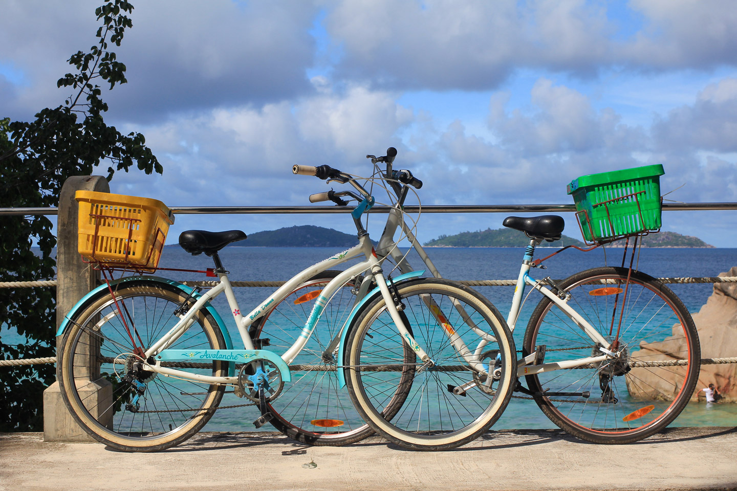 Bicicletas en La Digue, Seychelles